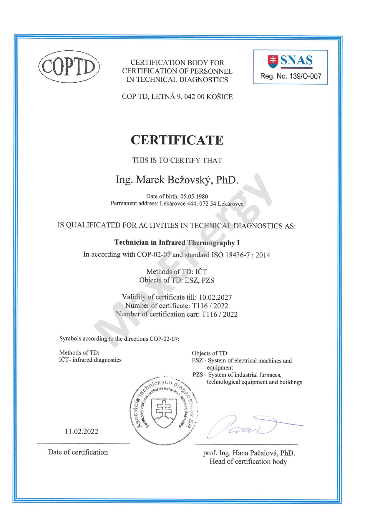 Infračervený diagnostik II